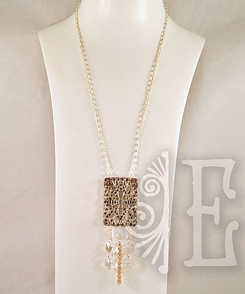 OOAK Davison Vintage Rhinestone Belt Buckle with Chandelier Crystals Necklace OOAK Davison Vintage Rhinestone Belt Buckle with Chandelier Crystals Necklace