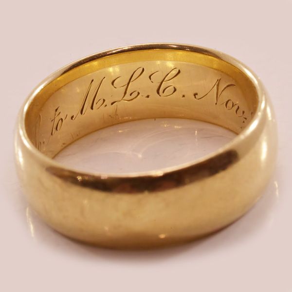 Antique 14 Karat Wedding Band Hallmarked for J. R. Wood and Sons Antique 14 Karat Wedding Band Hallmarked for J. R. Wood and Sons