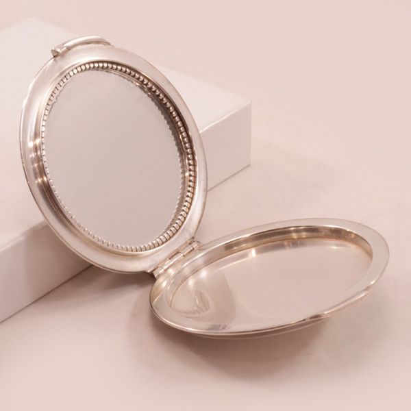 Rare Find Sterling Silver Georg Jensen Compact with Orig Dust Sleeve - 1940s Rare Find Sterling Silver Georg Jensen Compact with Orig Dust Sleeve - 1940s