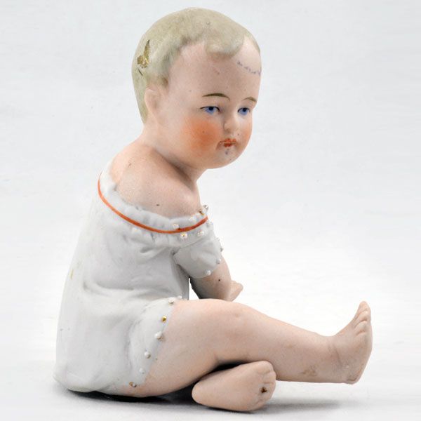 Sweet Antique Porcelain Piano Baby With Bottle Sweet Antique Porcelain Piano Baby With Bottle