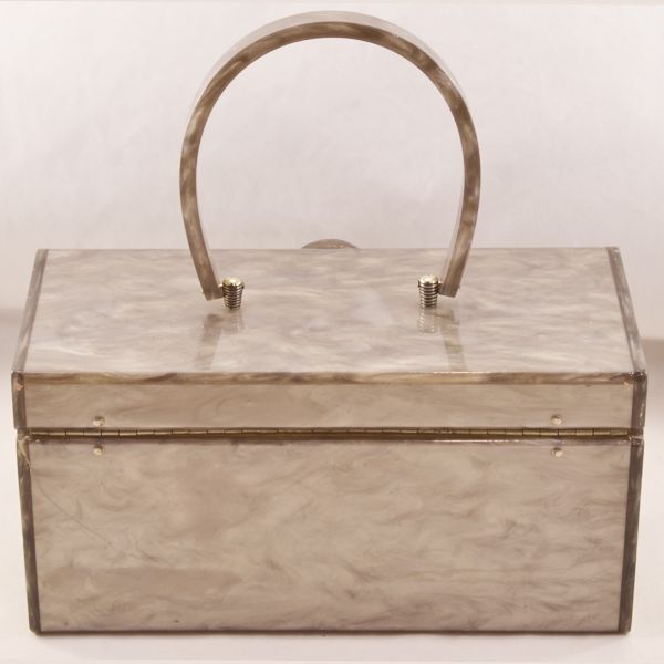 Gorgeous Gray Vintage Wilardy Lucite Box Purse Gorgeous Gray Vintage Wilardy Lucite Box Purse