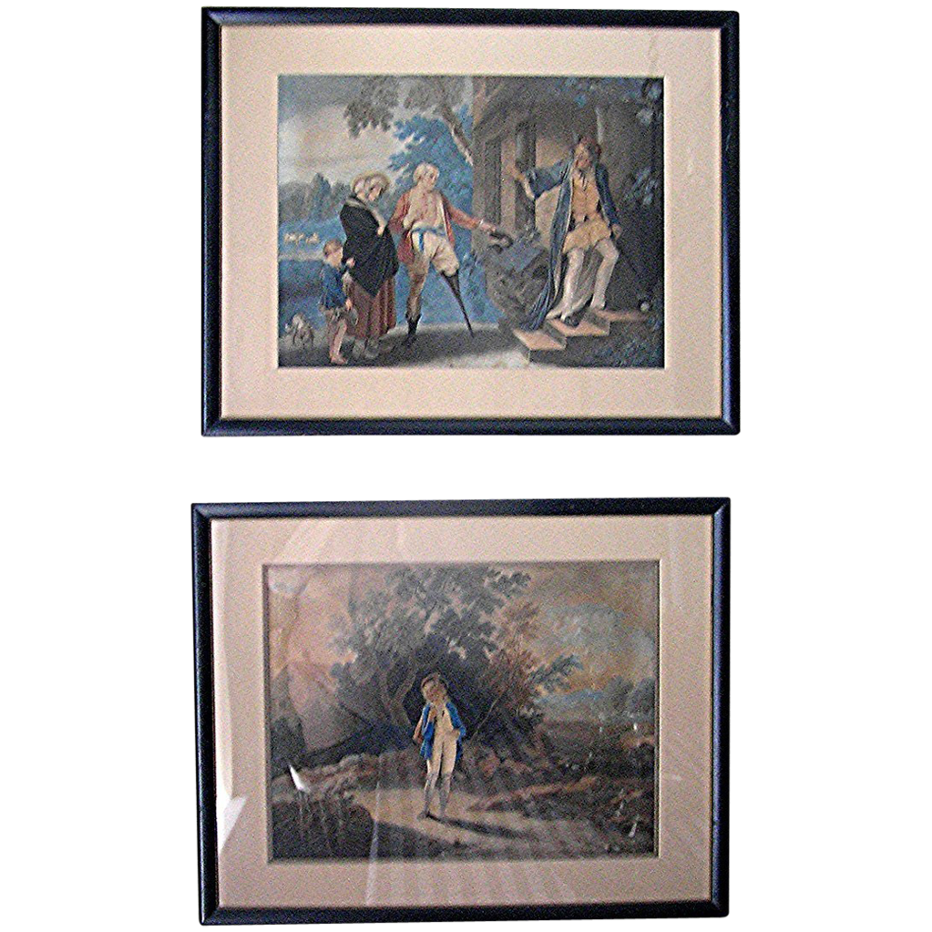 Antique prints,a pair, after Rev. Mathew W. Peters, Jean Paul Simon - 1790, significant lithographs Antique prints,a pair, after Rev. Mathew W. Peters, Jean Paul Simon - 1790, significant lithographs