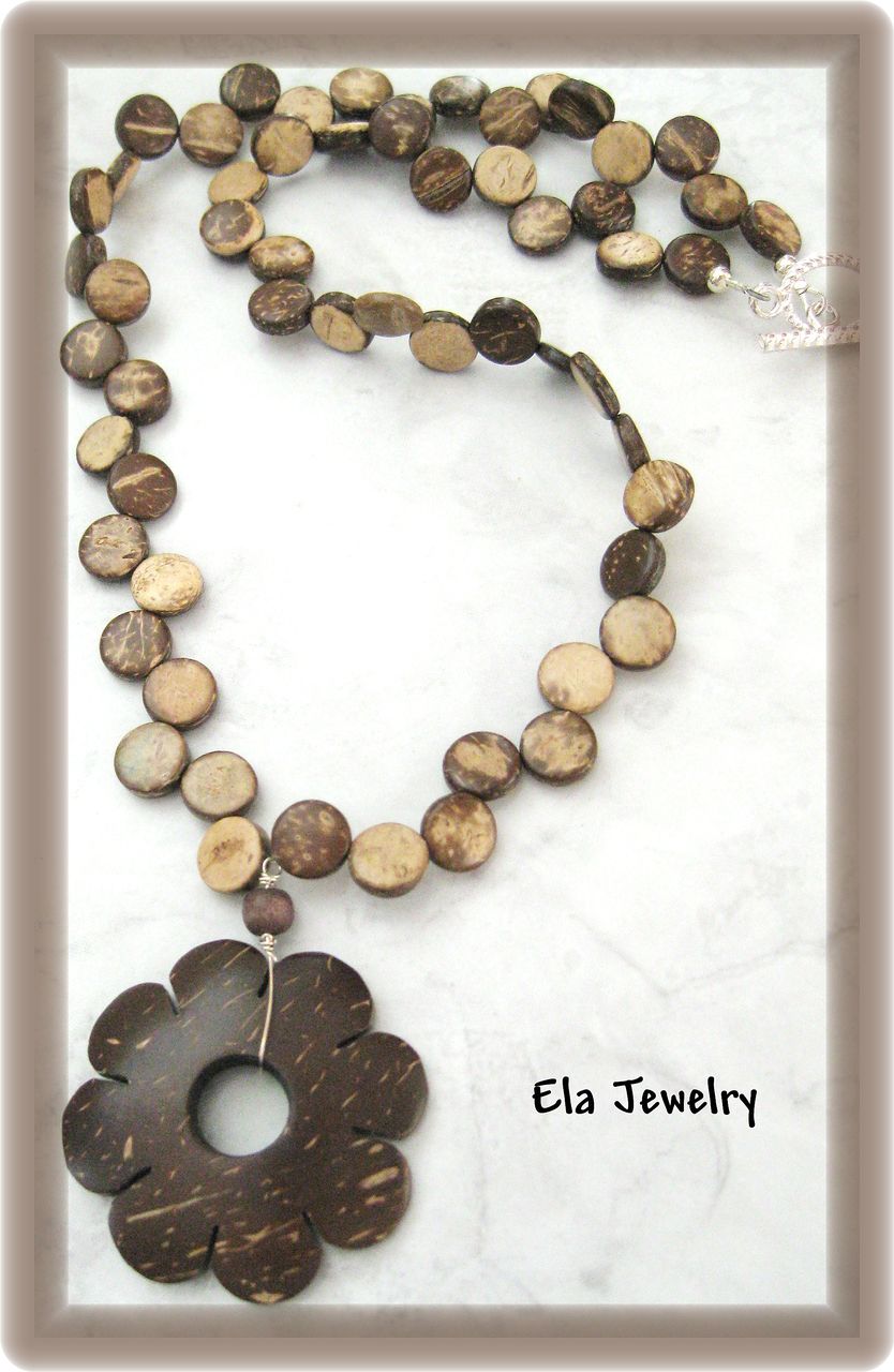 Coconut Shell Pendant Necklace Coconut Shell Pendant Necklace