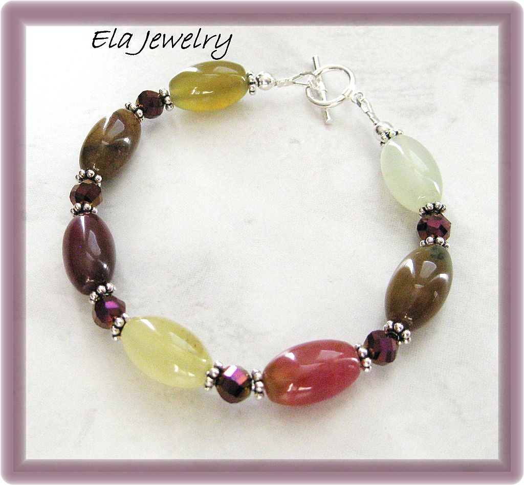 Soo Choo Jade and Dark Pink Faceted Glass Beaded Bracelet Soo Choo Jade and Dark Pink Faceted Glass Beaded Bracelet