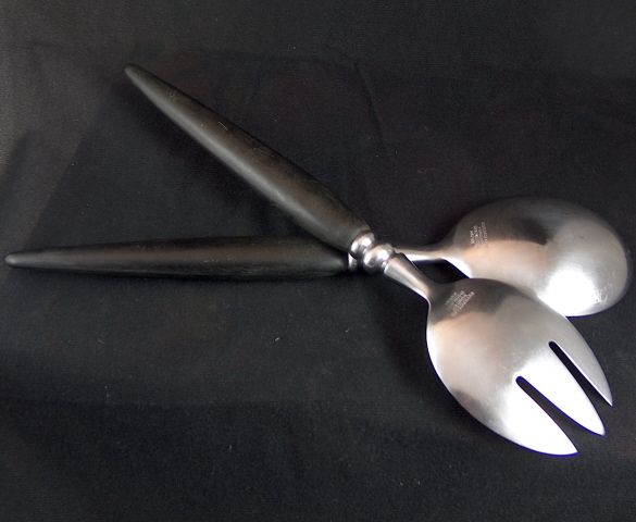 Vintage signed Guildcraft Forged Stainless Japan Salad Set - Large Spoon and Fork Vintage signed Guildcraft Forged Stainless Japan Salad Set - Large Spoon and Fork