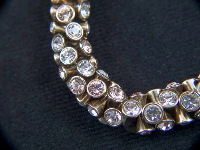 Vintage and Gorgeous Rhinestone Cloth Elastic Stretch Bracelet Vintage and Gorgeous Rhinestone Cloth Elastic Stretch Bracelet