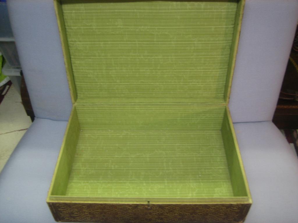 Large Antique Italian Leather Box Large Antique Italian Leather Box