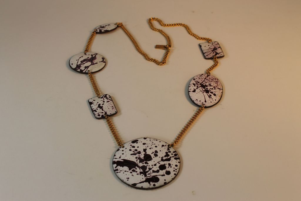 Large Enamel and Bronze Necklace Large Enamel and Bronze Necklace