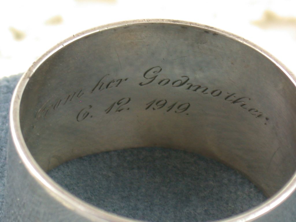 1919 London Sterling Napkin Ring 1919 London Sterling Napkin Ring