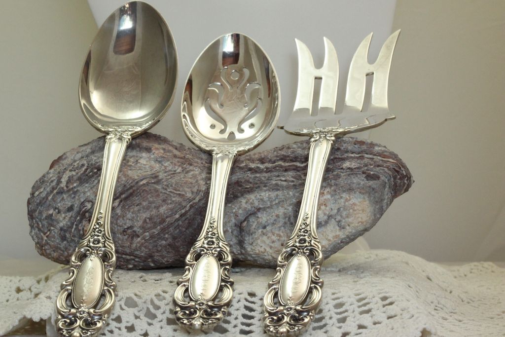 Estate Towle Sterling Grand Duchess 3 Piece Serving Set Estate Towle Sterling Grand Duchess 3 Piece Serving Set