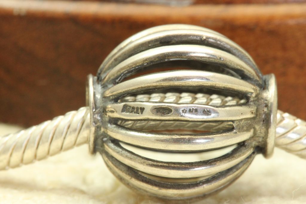 Estate 7 1/2" Sterling Snake Chain Bracelet , Italy Estate 7 1/2" Sterling Snake Chain Bracelet , Italy