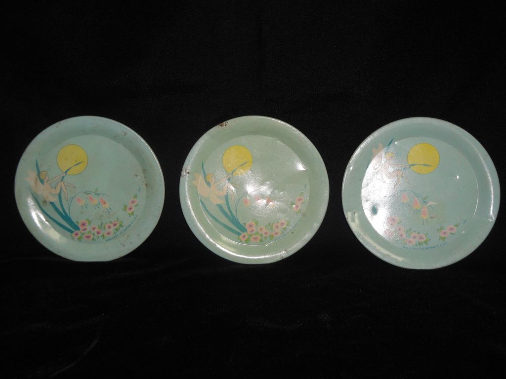 Three Ohio Art "Fairies" Pattern Plates Three Ohio Art "Fairies" Pattern Plates