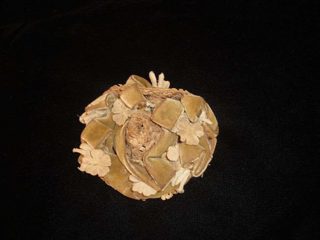 Elegant Antique Doll Bonnet Elegant Antique Doll Bonnet
