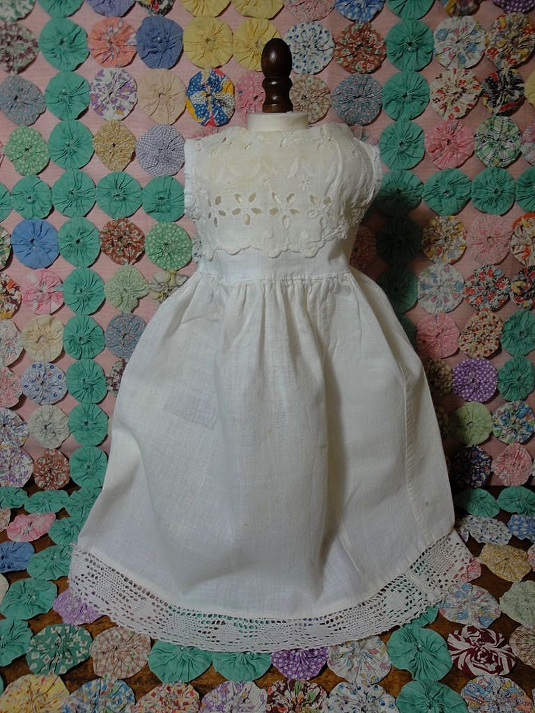 Precious Antique Salt Sack Doll Pinafore-Folk Art Precious Antique Salt Sack Doll Pinafore-Folk Art