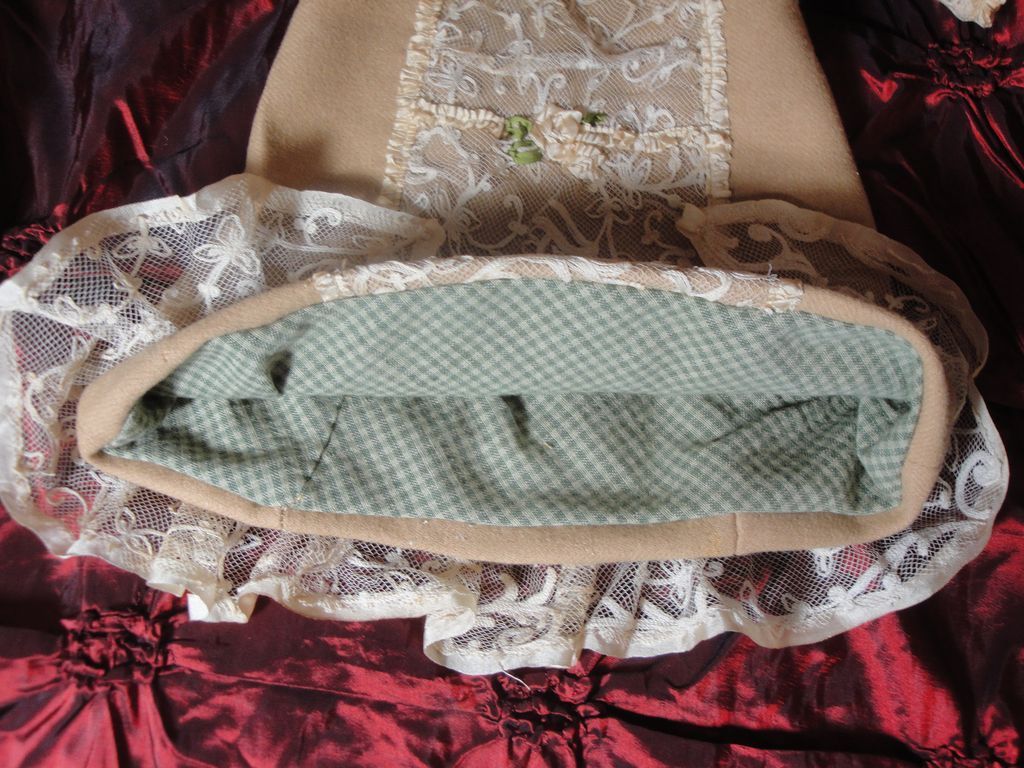 Delicious Wool Doll Dress & Hat-French Lace Delicious Wool Doll Dress & Hat-French Lace