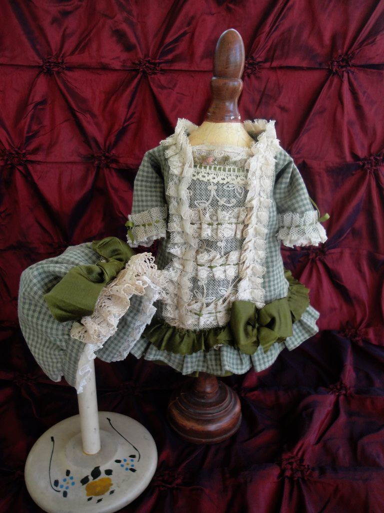 Fabulous Doll Costume-Olive Check Cotton Fabulous Doll Costume-Olive Check Cotton