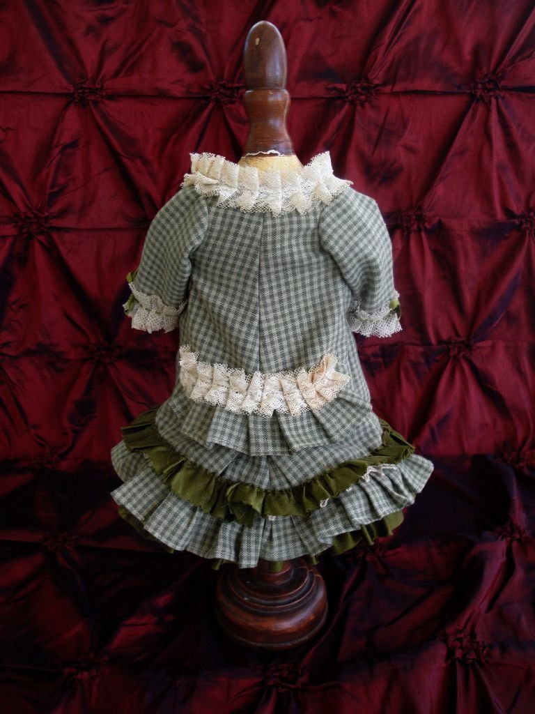 Fabulous Doll Costume-Olive Check Cotton Fabulous Doll Costume-Olive Check Cotton
