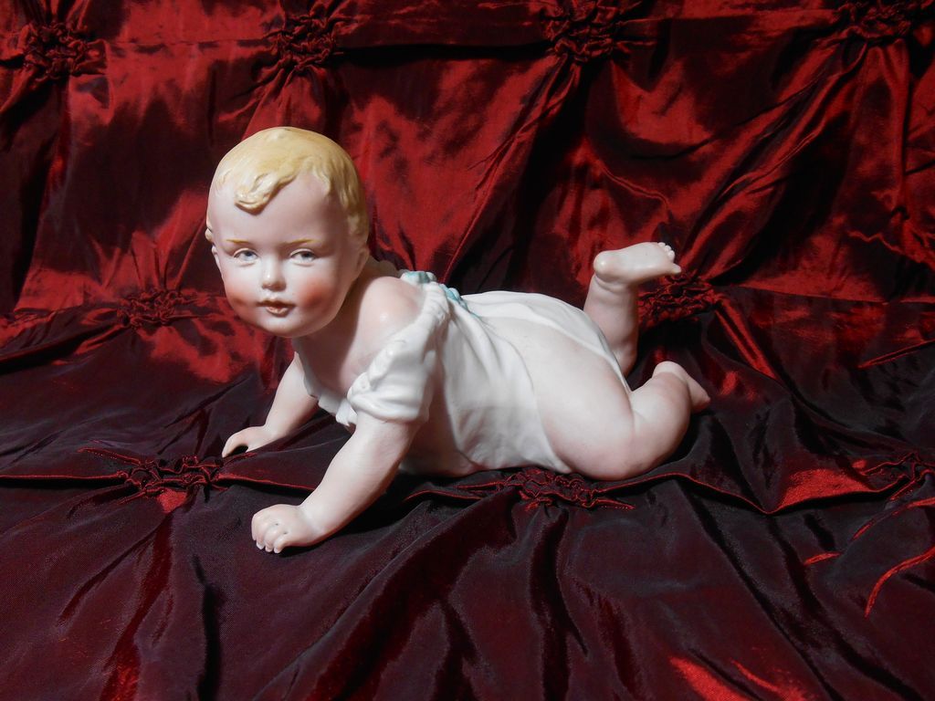 Adorable Antique Heubach Piano Baby Adorable Antique Heubach Piano Baby