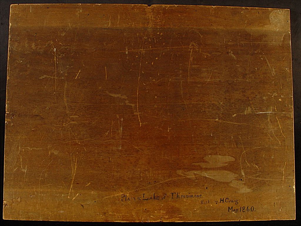 Antique Oil On Board of Lake Thrasimene / Trasimeno - Italy Antique Oil On Board of Lake Thrasimene / Trasimeno - Italy