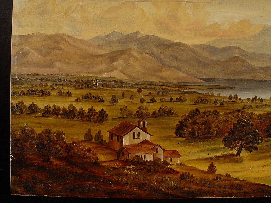 Antique Oil On Board of Lake Thrasimene / Trasimeno - Italy Antique Oil On Board of Lake Thrasimene / Trasimeno - Italy