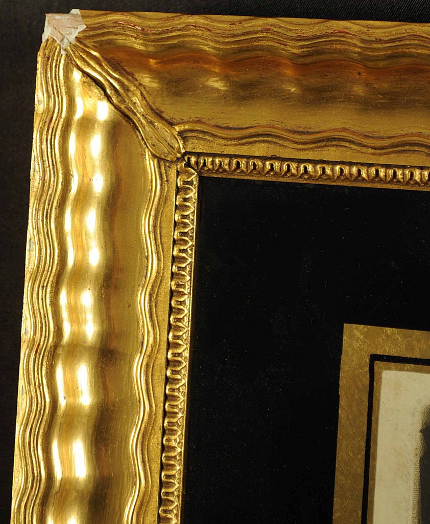 Antique Color Mezzotint Engraving By William Ward In Eglomise Gilt Ripple Frame Antique Color Mezzotint Engraving By William Ward In Eglomise Gilt Ripple Frame