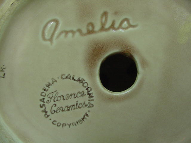 Amelia, Florence Ceramics Figurine, Pasadena, CA Amelia, Florence Ceramics Figurine, Pasadena, CA