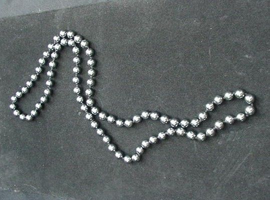 Elegant , Vintage, Dark Gray Faux Pearl Necklace, Hand Knotted, Opera Length Elegant , Vintage, Dark Gray Faux Pearl Necklace, Hand Knotted, Opera Length