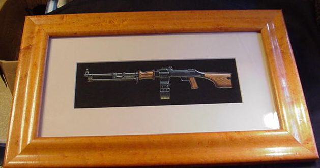 Original Gun Illustration for Popular Mechanics Magazine, c. 1970s Original Gun Illustration for Popular Mechanics Magazine, c. 1970s