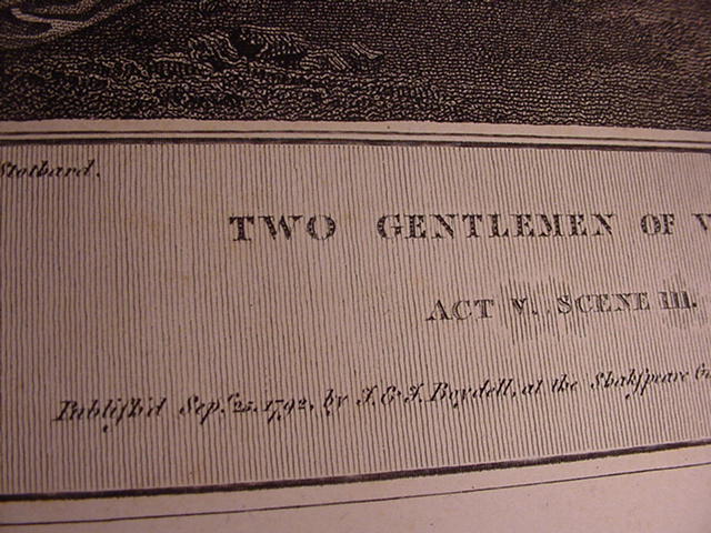 Beautifully Engraved Romantic Scene from Two Gentlemen of Verona Beautifully Engraved Romantic Scene from Two Gentlemen of Verona