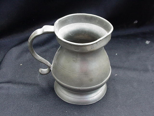 Pewter Half-Pint Measure, Marked Underneath Rim Pewter Half-Pint Measure, Marked Underneath Rim