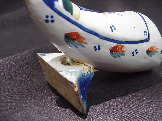 Quimper Posy Holder or What-Not, Hand-Painted, HR Quimper Posy Holder or What-Not, Hand-Painted, HR