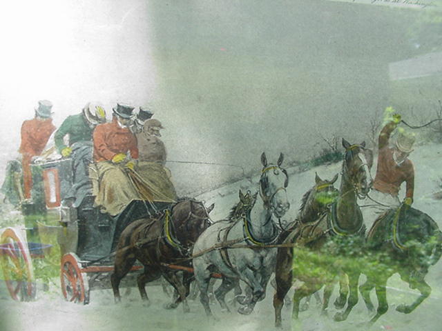 1906 Hand-Colored Print, George Wright, "Winter. Well Out of the Drifts." 1906 Hand-Colored Print, George Wright, "Winter. Well Out of the Drifts."