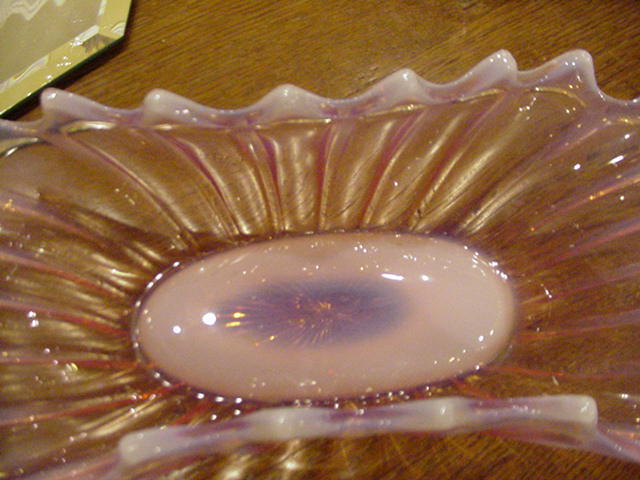 Fostoria Heirloom Console Bowl, Opalescent Pink Fostoria Heirloom Console Bowl, Opalescent Pink