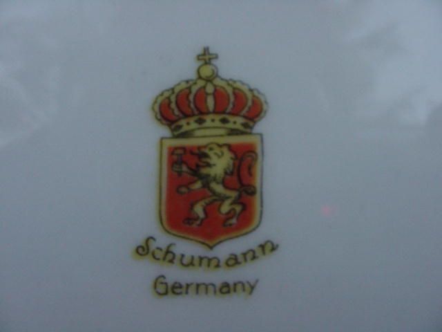 Schumann Germany Porcelain Plate, Pierced Border, Gold Decoration Schumann Germany Porcelain Plate, Pierced Border, Gold Decoration