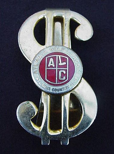 Gold-tone and Enamel Money Clip, Atlanta Golf Classic Gold-tone and Enamel Money Clip, Atlanta Golf Classic