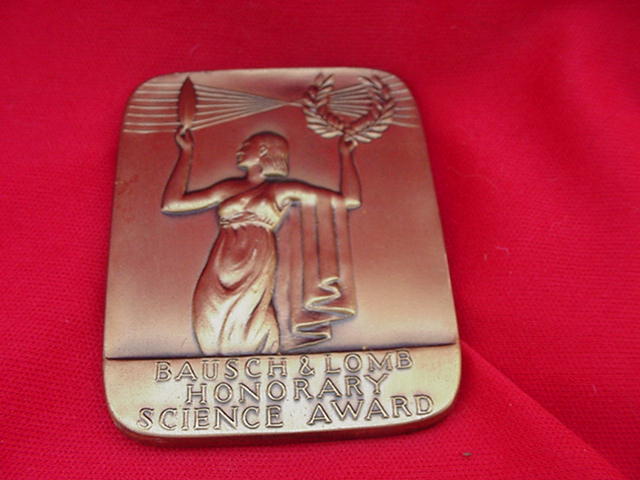 Bausch & Lome Honorary Science Award Medal Bausch & Lome Honorary Science Award Medal