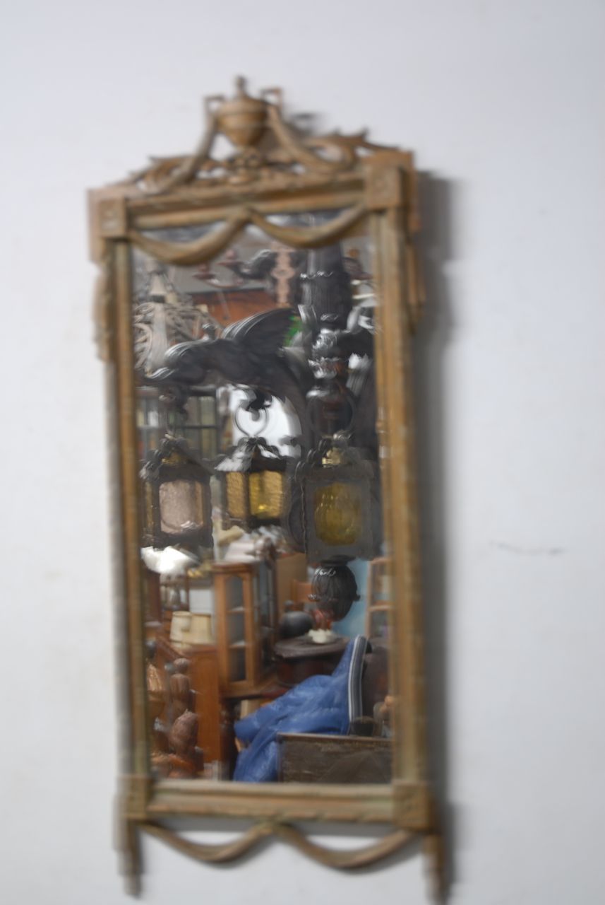 An Antique Wonderful Carved in Wood Louis XVI Wall Mirror An Antique Wonderful Carved in Wood Louis XVI Wall Mirror