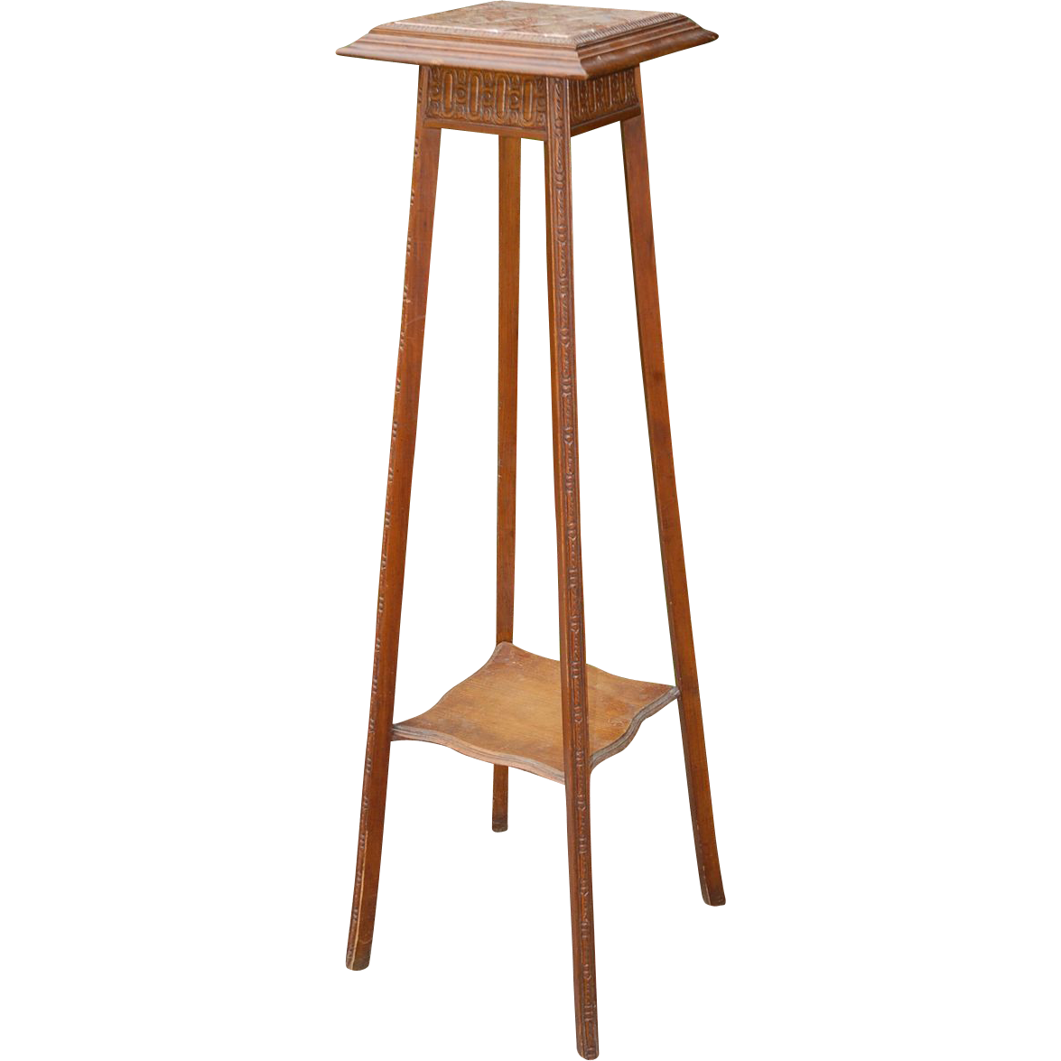 Art Deco Plant Stand Table carved Wood Furniture from europeantiqueshop