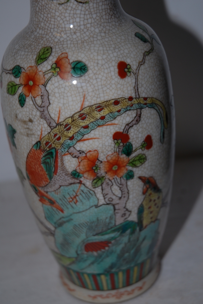 An Antique Chinese Crackle ware Porcelain Vase An Antique Chinese Crackle ware Porcelain Vase