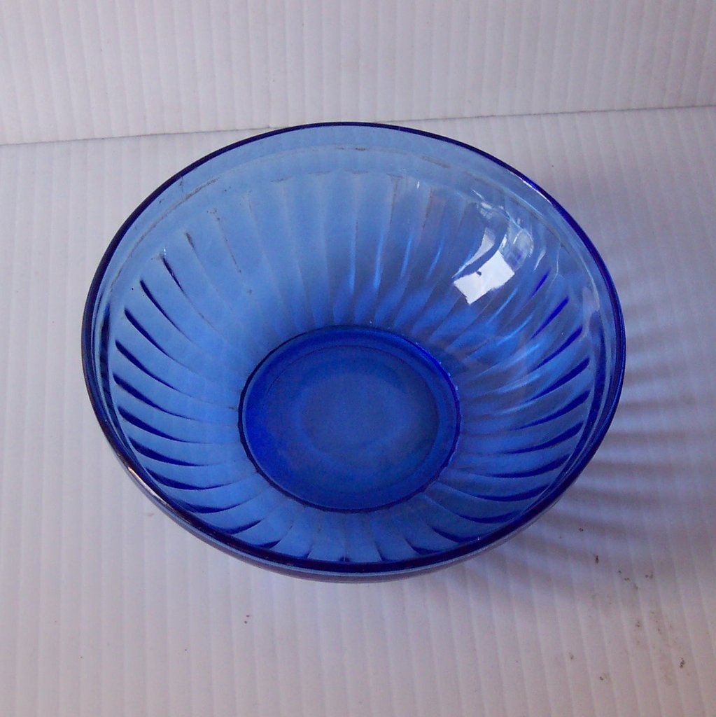 Vintage Depression Glass Cobalt Blue Moderntone Pattern Plates Cups From 7815