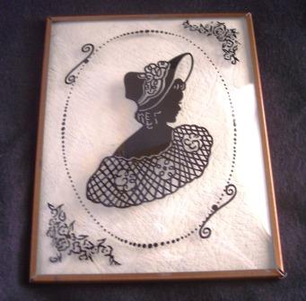 Vintage SILHOUETTES Pair Reverse Painted Mint Condition! Vintage SILHOUETTES Pair Reverse Painted Mint Condition!