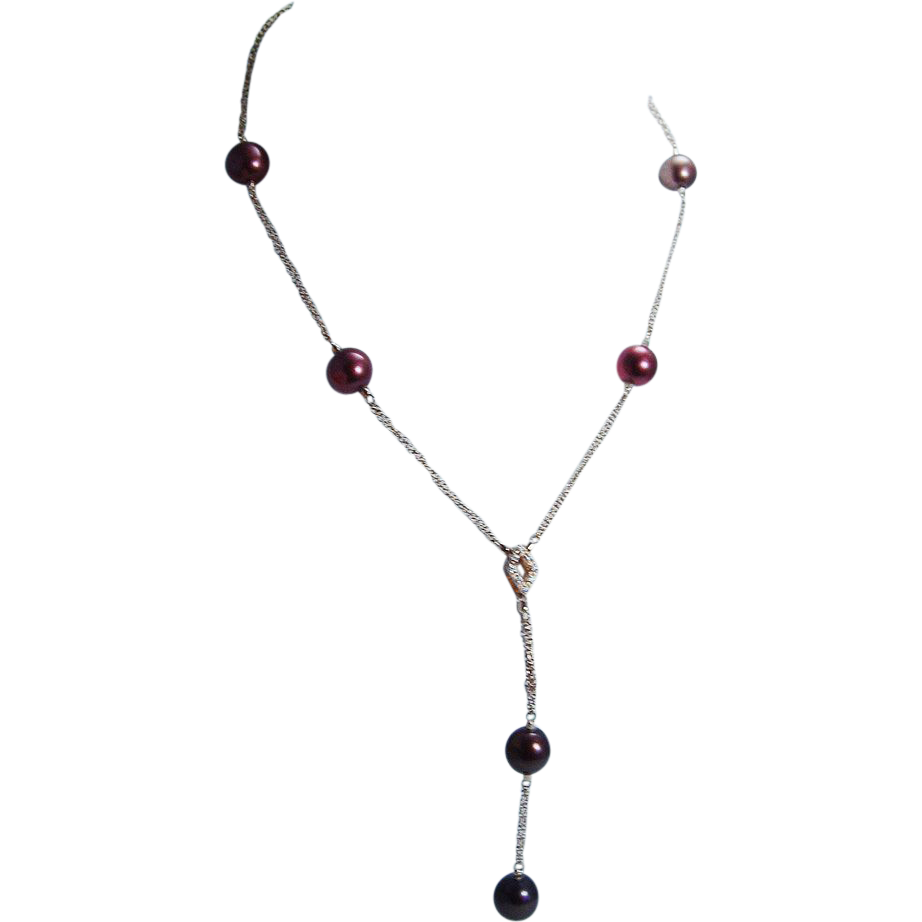 Estate Jewelry Sexy 18K Pink Gold Tahitian Copper Brown Pearl Diamond Necklace 19.7gr Estate Jewelry Sexy 18K Pink Gold Tahitian Copper Brown Pearl Diamond Necklace 19.7gr
