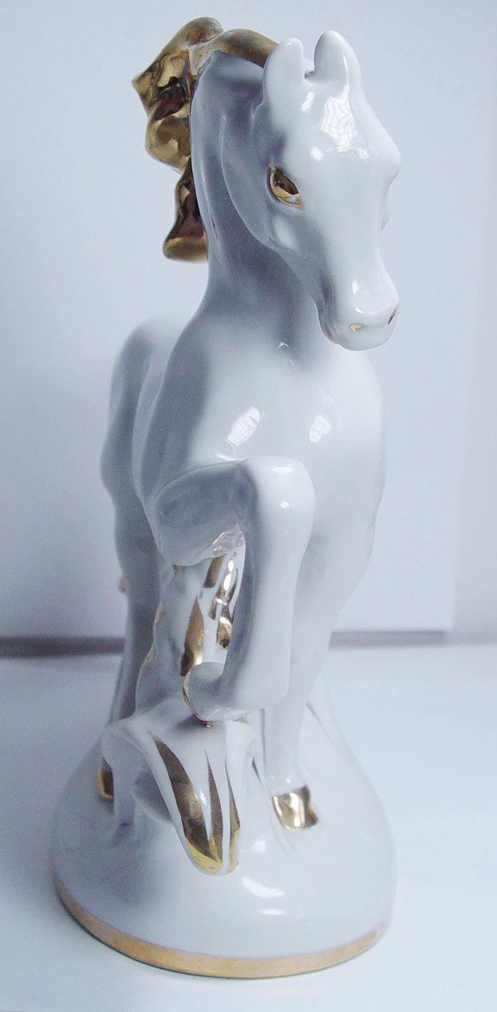 Vintage Soviet USSR Large Horse Gold Plated accent Figurine Collectible LFZ Lomonosov Factory Vintage Soviet USSR Large Horse Gold Plated accent Figurine Collectible LFZ Lomonosov Factory
