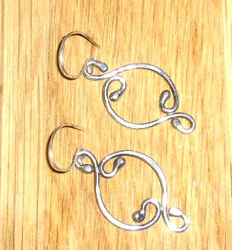 Sterling Silver Oval double Curl - Earrings Sterling Silver Oval double Curl - Earrings