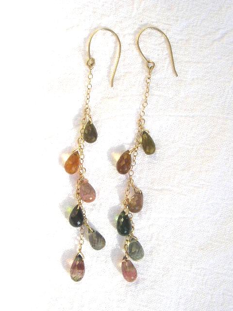 14kt Gold Tourmaline Drama - Earrings 14kt Gold Tourmaline Drama - Earrings