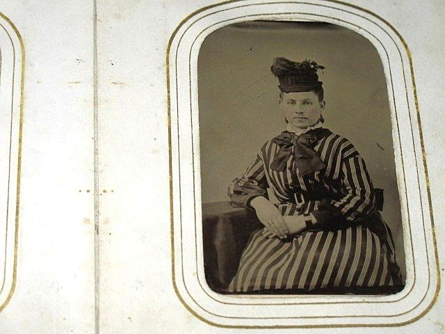 Victorian Era Pennsylvania Photo Album with Tin Types & CDVs Victorian Era Pennsylvania Photo Album with Tin Types & CDVs
