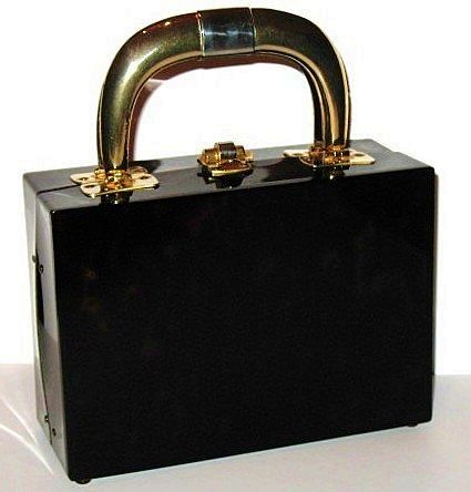 1950s Flah Co Tortoise Shell Lucite Footed Box Purse 1950s Flah Co Tortoise Shell Lucite Footed Box Purse