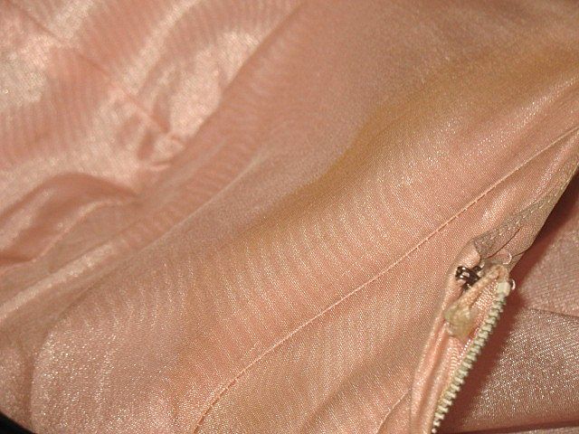 1950s Vintage Dress Coral Pink Organza Size XS 1950s Vintage Dress Coral Pink Organza Size XS