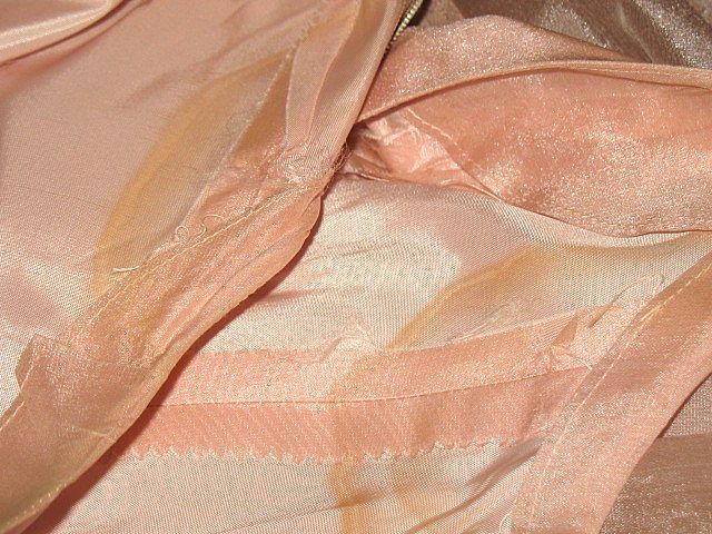 1950s Vintage Dress Coral Pink Organza Size XS 1950s Vintage Dress Coral Pink Organza Size XS