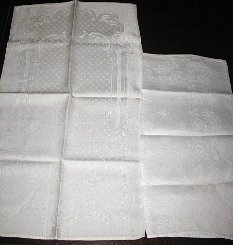 Vintage Damask Linens Lot Tablecloths & Napkins Vintage Damask Linens Lot Tablecloths & Napkins